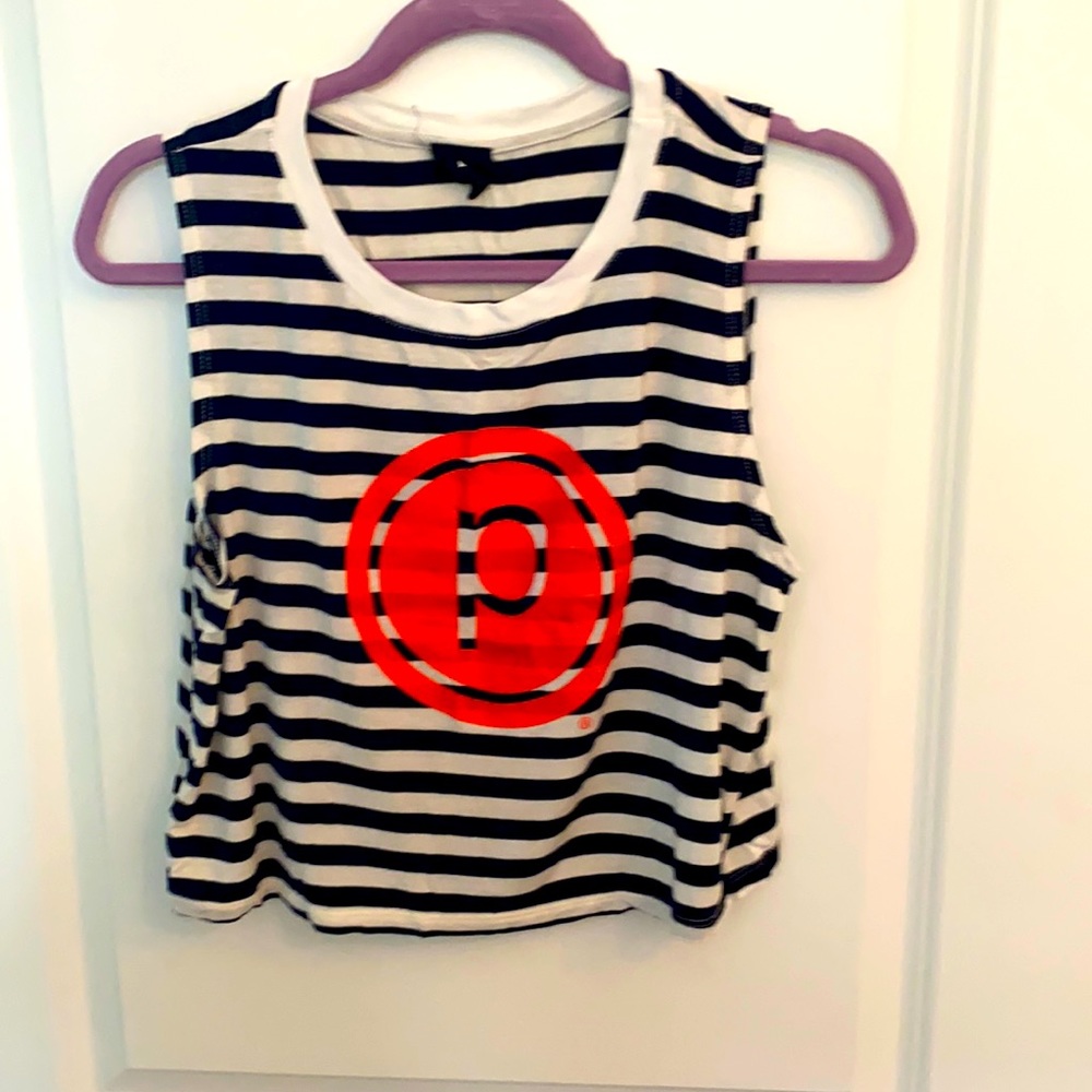 Pure Barre Striped Crop Tank